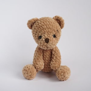 Little Crochet Teddy Bear, Amigurumi Teddy, Handmade Plush Teddy Bear, Baby Shower Gift, Christmas Gift, Birthday Gift for Girl or Boy. zdjęcie 3
