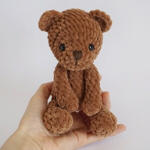 Little Crochet Teddy Bear, Amigurumi Teddy, Handmade Plush Teddy Bear, Baby Shower Gift, Christmas Gift, Birthday Gift for Girl or Boy. zdjęcie 2