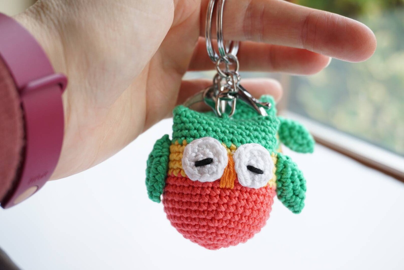 Amigurumi owl keychain crochet bag charm handmade keychain Etsy