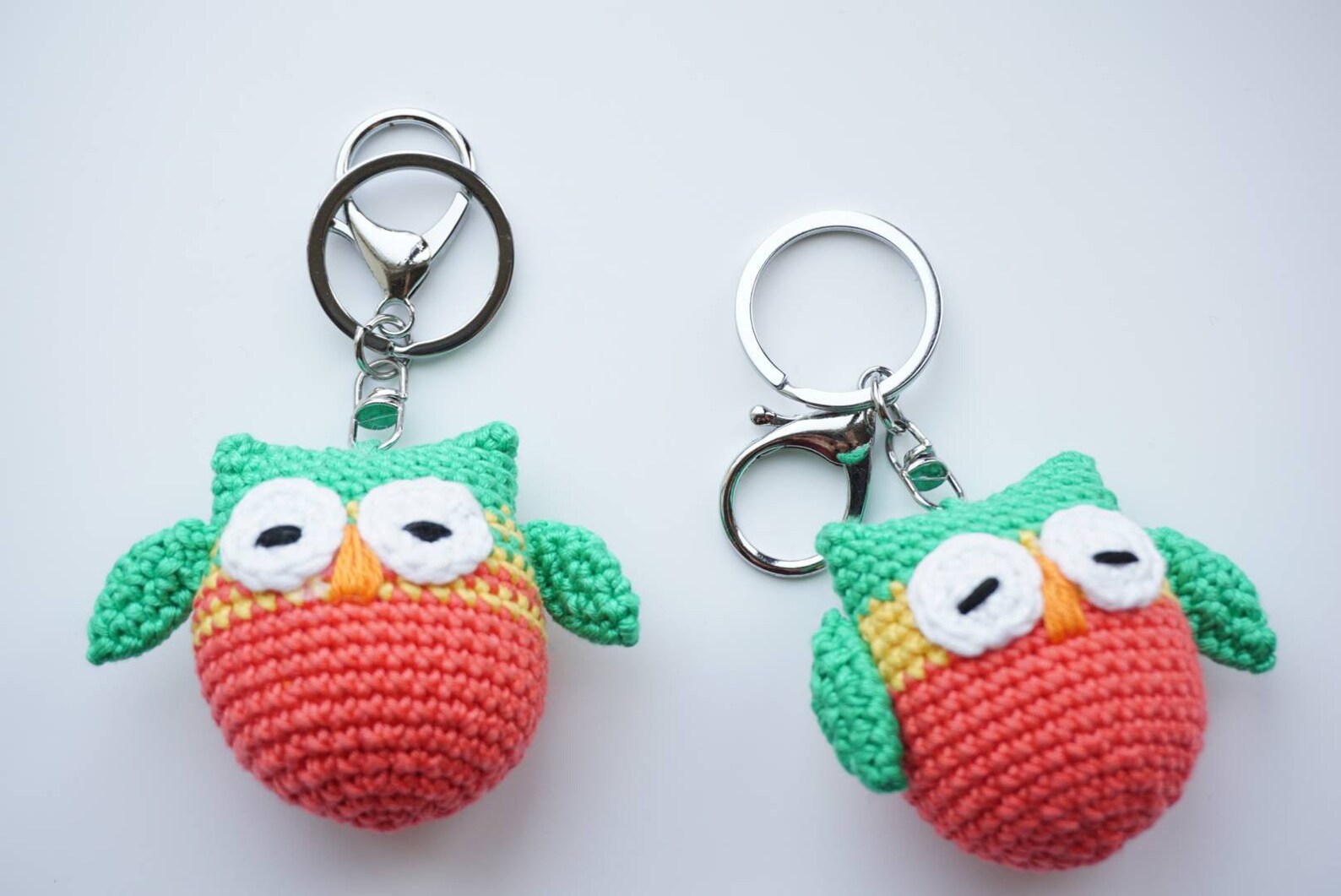 Amigurumi owl keychain crochet bag charm handmade keychain Etsy