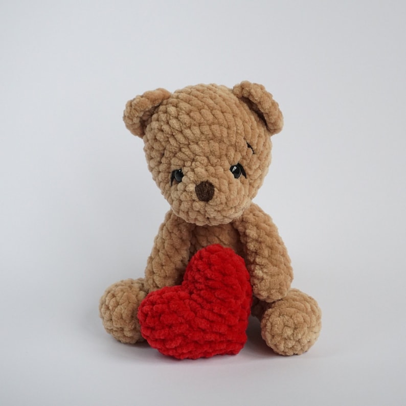 Little Crochet Teddy Bear, Amigurumi Teddy, Handmade Plush Teddy Bear, Baby Shower Gift, Christmas Gift, Birthday Gift for Girl or Boy. zdjęcie 5