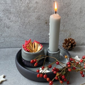 Ceramic candle holder. 15.5 cm. Candlestick, candle holder bowl image 2