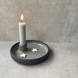 Ceramic candle holder. 15.5 cm. Candlestick, candle holder bowl image 1