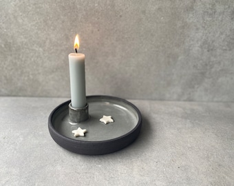 Ceramic candle holder. 15.5 cm. Candlestick, candle holder bowl