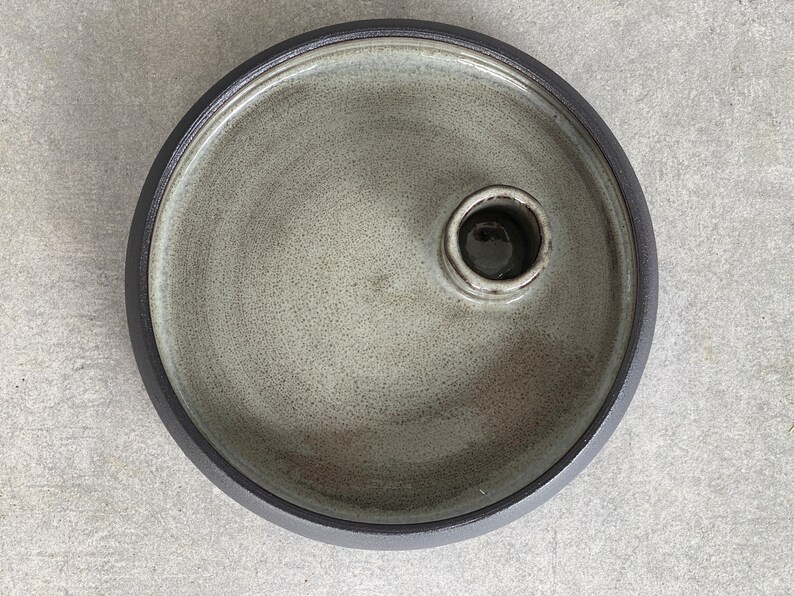 Ceramic candle holder. 15.5 cm. Candlestick, candle holder bowl image 3