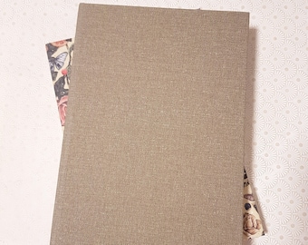 Journal aquarelle en tissu de livre de couleur A4 latte