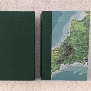 Bodmin Moor, Cornwall, United Kingdom Reisejournal, Reisetagebuch mit verschiedenen Karten, Reisetagebuch, Skizzenbuch, Upcycled Map Notizbuch