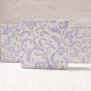 Small square Florentine Wedgewood journal, mini notebook, sketchbook, letterpress paper