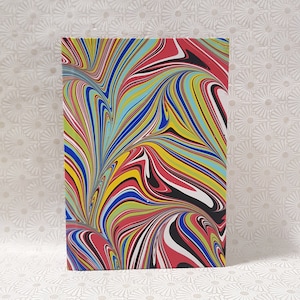 A6 psychedelic marbled journal, perfect gift, heavy weight journal with 150gsm paper, visual diary, marbled gift