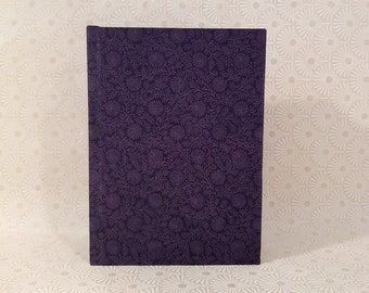 Purple ramage Lokta journal with a mixture of recycled and handmade paper