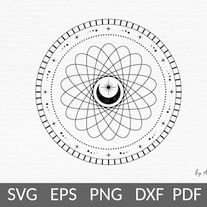 Boho Moon Svg Crescent Moon Phase With Floral Mandala Etsy Boho Moon Svg Crescent Moon Phase With Floral Mandala Etsy