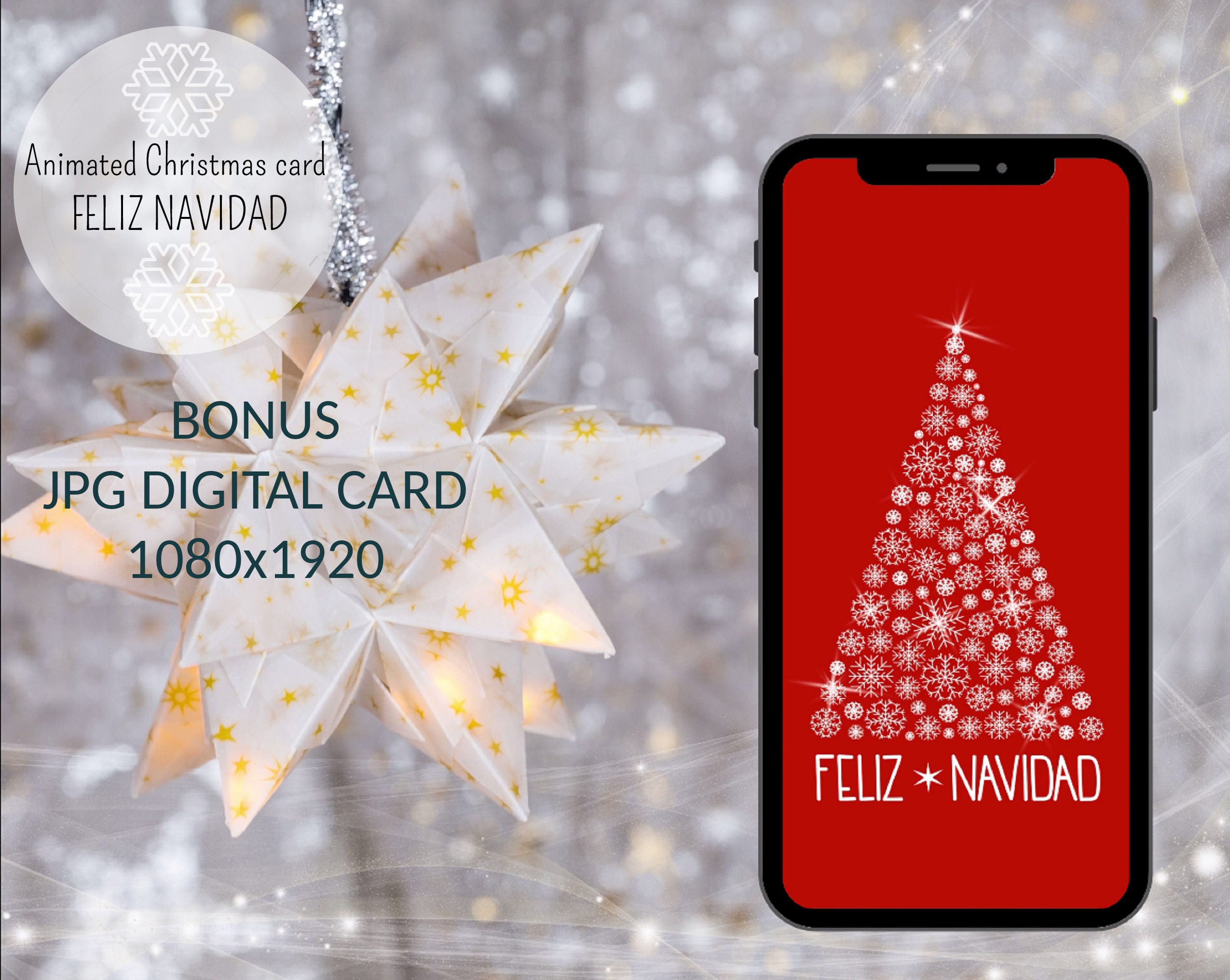Feliz Navidad Animated Card in Spanish-merry Christmas - Etsy Feliz Navidad Animated Card in Spanish-merry Christmas - Etsy