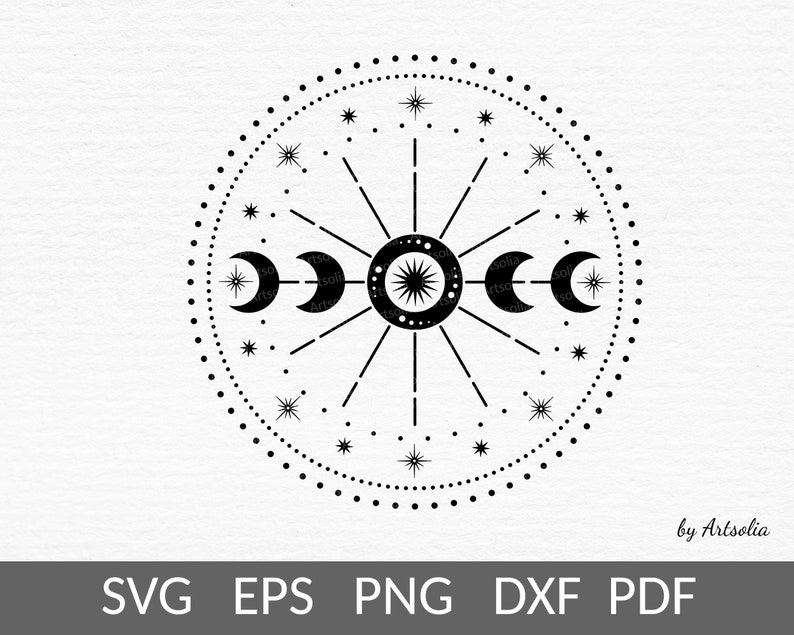 Download Sun Moon Svg Moon Phases Svg Lunar Witch Aesthetic Cricut Files Astrology Sacred Geometry Esoteric Yoga Accessories Tattoo Commercial Use Paper Party Kids Scrapbooking Theartistloft Co Uk