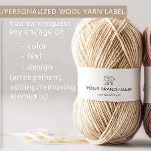 Wollgarn bearbeitbares Etikett-Custom Schafwolle Wrap-Around-Label-Handgesponnene Wolle-Labelvorlage-Printable Wrapper für Naturfaserknäuel-Custom