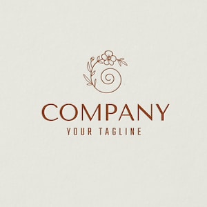 Premade skincare logo design for small business-Semi custom Botanical logo for flower shop-Organic logo png-Customizable photography logo