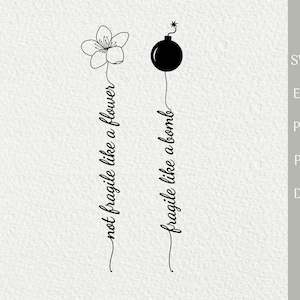 Nicht zerbrechlich wie eine Blume Svg-Frauen Macht T-shirt Design-Mädchen motivierende feministische Svg-Files für cricut-Floral Bombe Svg-Kommerzielle Nutzung