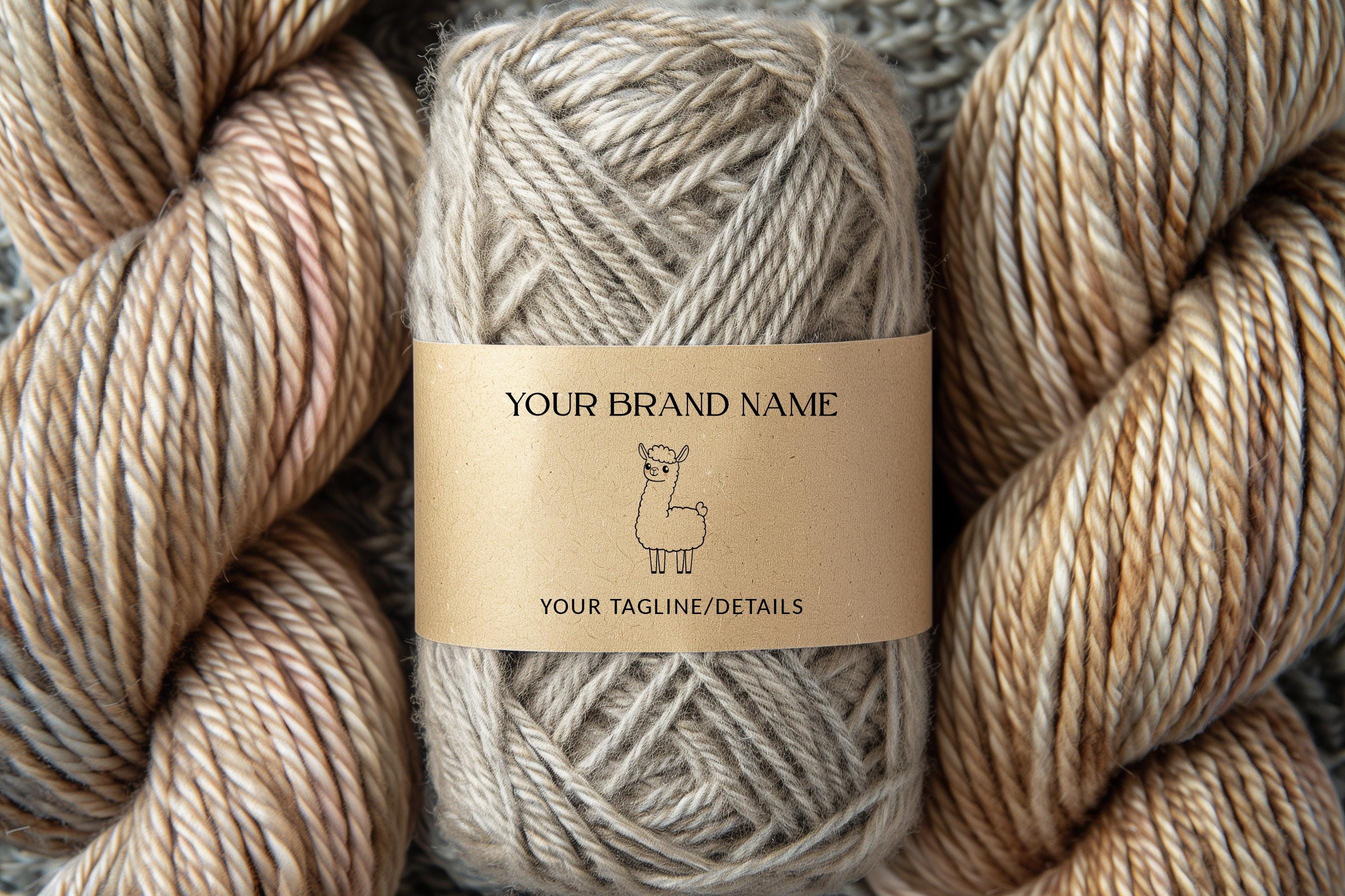 Cute Alpaca Wool Editable Label-custom Alpaca Wool Wrap Around Label ...