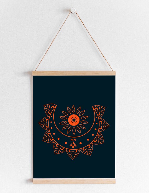 Boho Moon Svg Crescent Moon Phase With Floral Mandala Etsy Boho Moon Svg Crescent Moon Phase With Floral Mandala Etsy