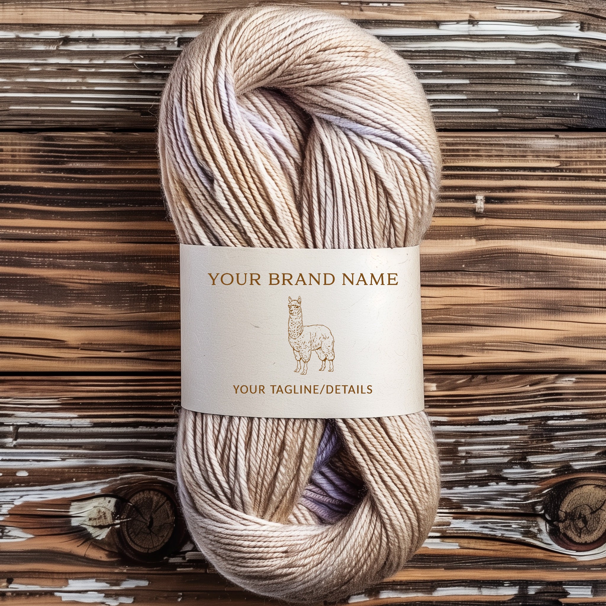 Alpaca Wool Editable Label-custom Alpaca Wool Wrap Around Label-hand ...