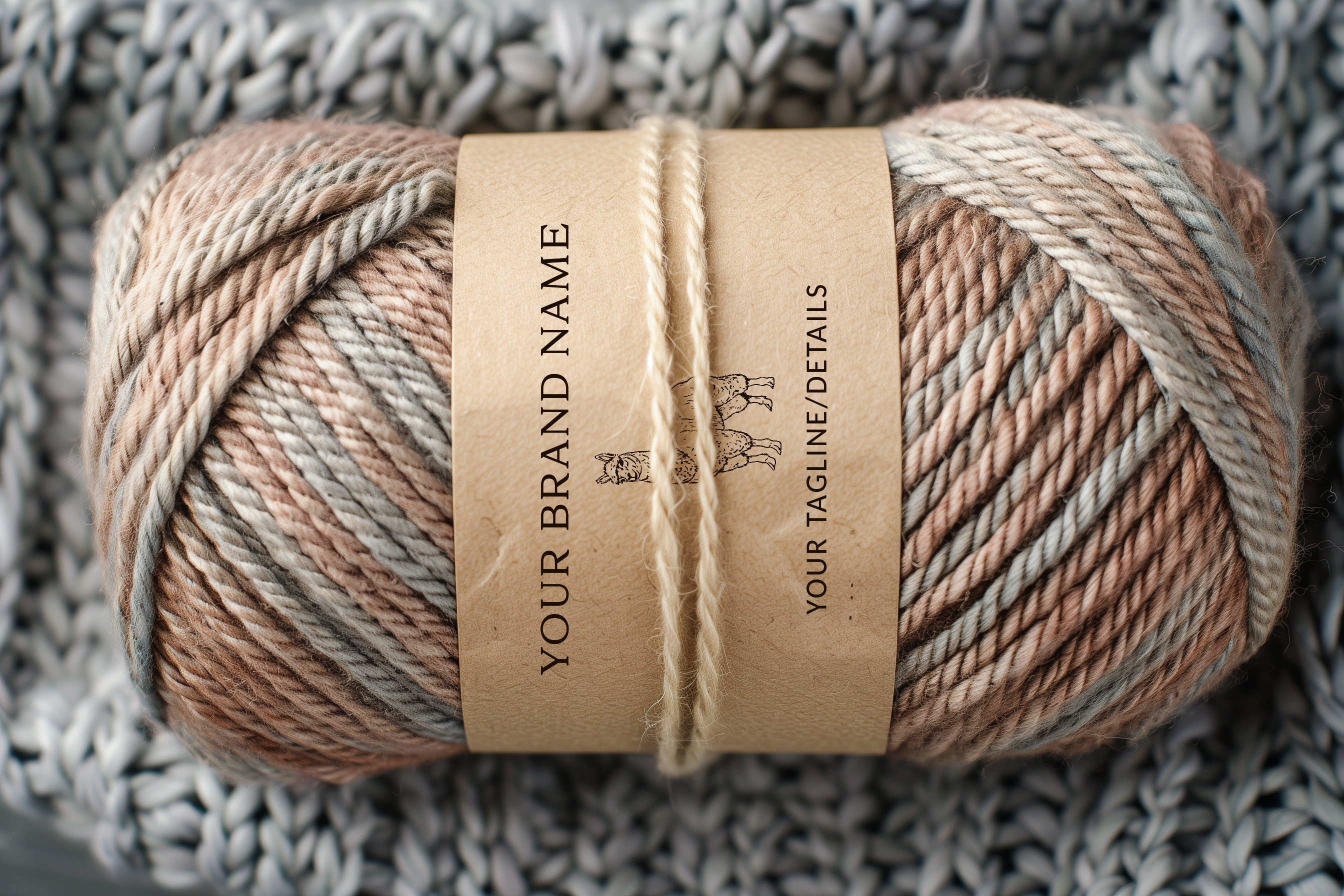 Alpaca Wool Editable Label-custom Alpaca Wool Wrap Around Label-hand ...