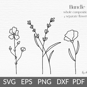 Wildflower svg-Daisy lavande svg-Easter floral doodle bundle-Eco friendly packaging clipart for small business-Baby mama svg-Commercial use