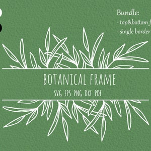 Organic border svg-Organic frame svg bundle-Leaf divider-Monogram svg-Small business soap packaging-Thank you card template-Commercial use