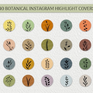 Instagram highlight covers bundle-Boho instagram highlight icons-Earthy color botanical instagram highlight covers-Floral social media icons