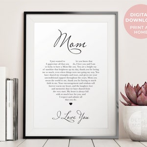 Moederdagcadeau moeder | Moedergedichtafdruk | Sentimentele cadeaus voor moeder | Cadeau moeder | Verjaardagscadeau moeder van dochter | cadeaus voor moeder