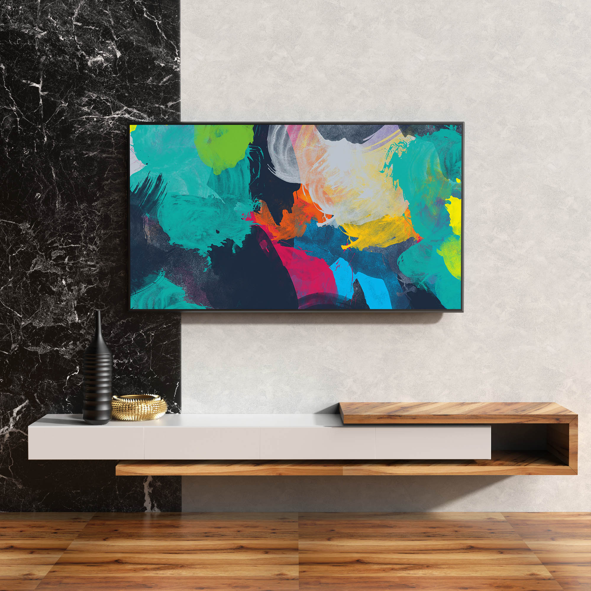 Samsung Frame TV Art Modern Ar Painting Colored Frame TV | Etsy