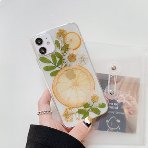 Dried pressed fruits flower phone case for iPhone 17 16 15 14 Pro Max 16e, Samsung S25 Edge S23 S24 S25 Ultra A36 A56, Google Pixel 10 Pro