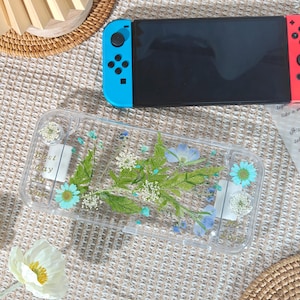 Smaragdgrönt löv Nintendo Switch anpassat namnfodral för Switch Lite, OLED, Switch 2, förvaringslåda för spelkort, unik present till spelare