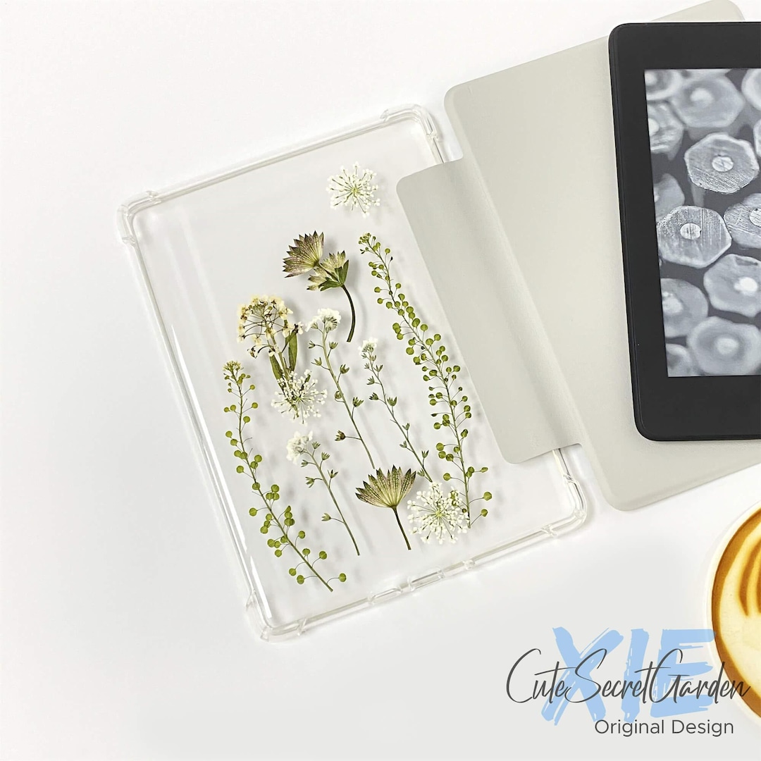 Pressed Nature Grass Flower Clear Case for Kindle Colorsoft,paperwhite ...