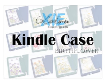 Birth Pressed Flower case for Kindle Colorsoft, Paperwhite 12th 11th 10th gen, Kindle 2024 2022 6'',Oasis 10th gen 2019