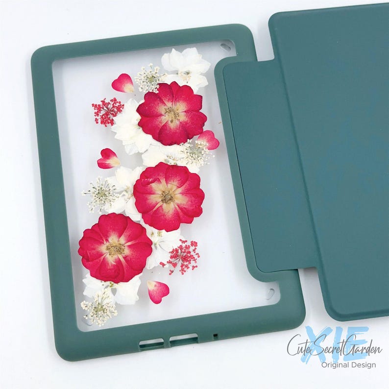 June Rose Birth Pressed Flower Case for Kindle Colorsoft, Paperwhite ...