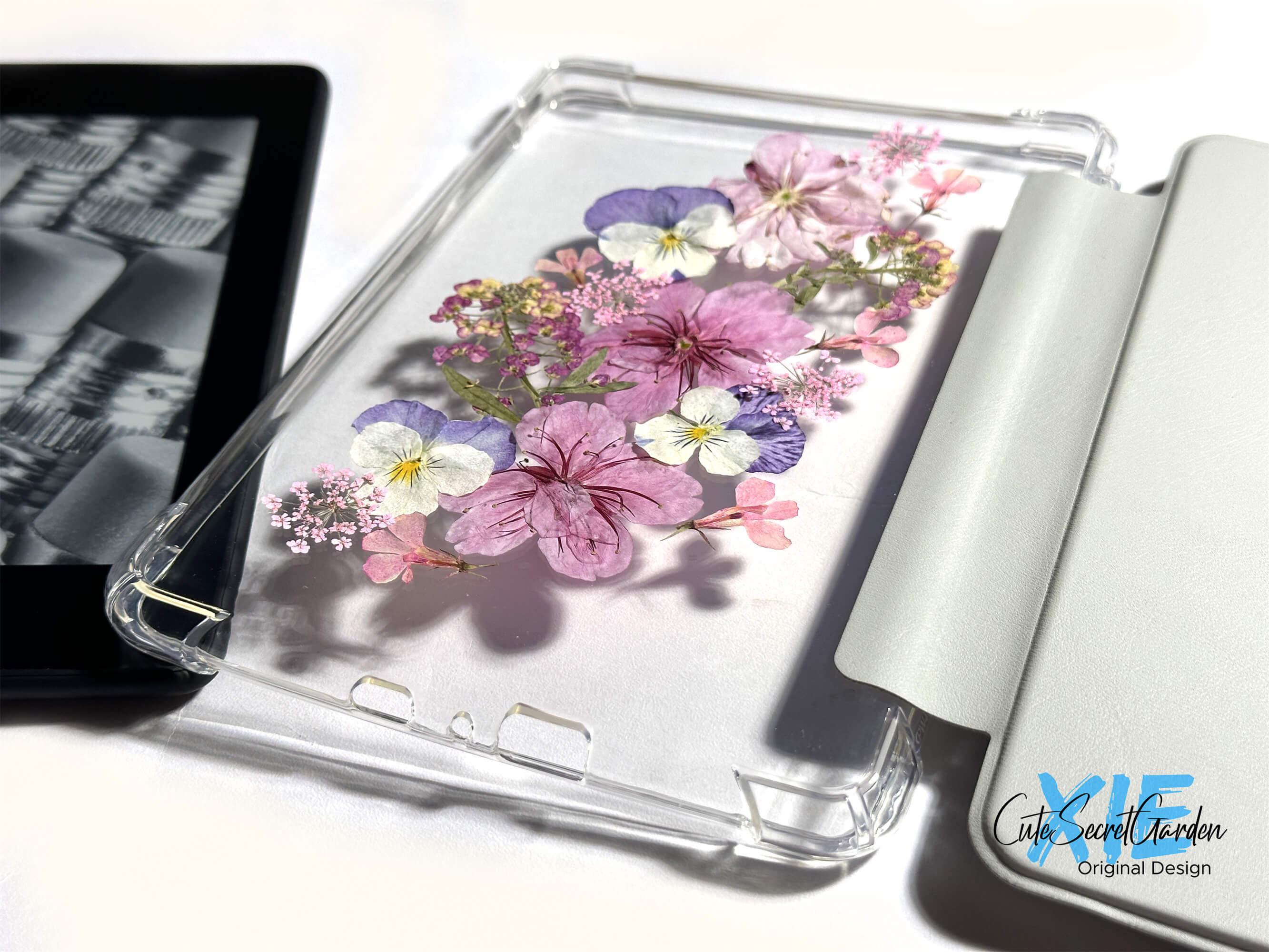 Pressed Pink Sakura Pansy Flower Case for Kindle Colorsoft, Paperwhite ...