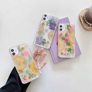 Pressed dried flower phone case for iPhone 17 16 15 14 13 Pro Max 16e, Samsung S25 Edge S24 S25 Ultra A36 A56, Google Pixel 10 Pro