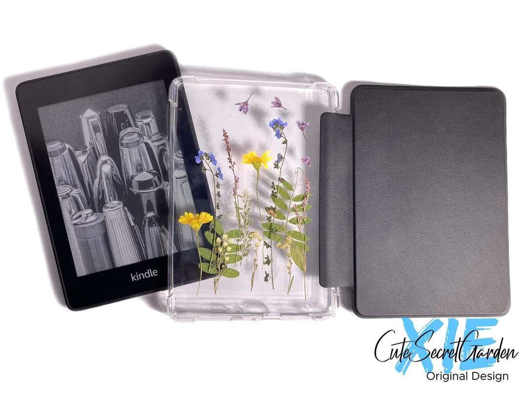 Pressed Pink Yellow Purple Flower Case for Kindle Colorsoft,paperwhite ...