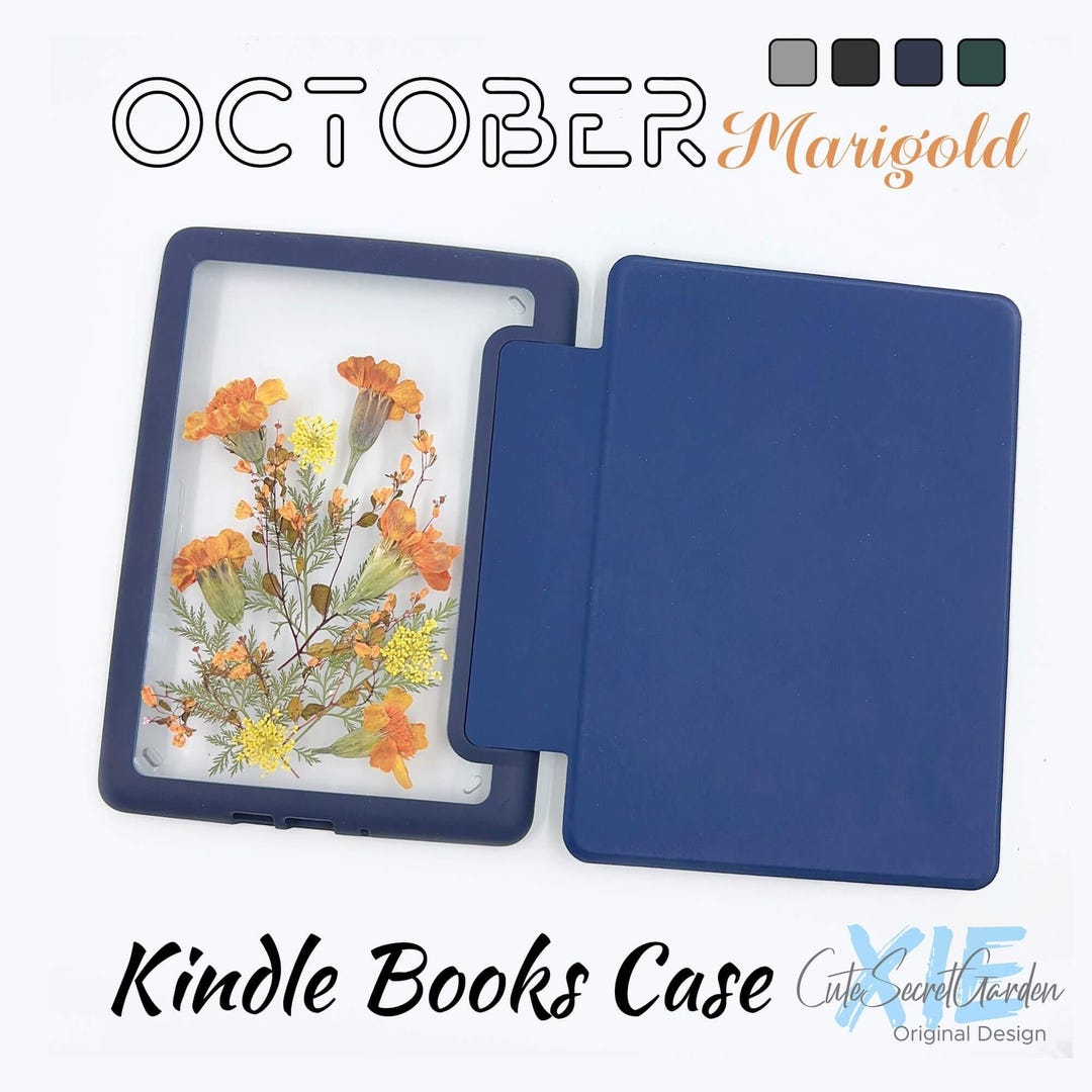 October - Marigold Birth Pressed Flower Case for Kindle Colorsoft ...