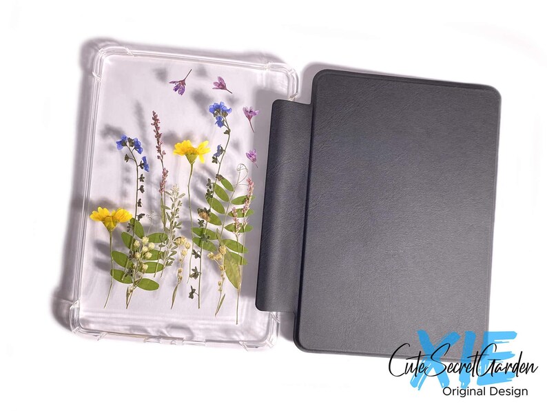 Pressed Pink Yellow Purple Flower Case for Kindle Colorsoft,paperwhite ...