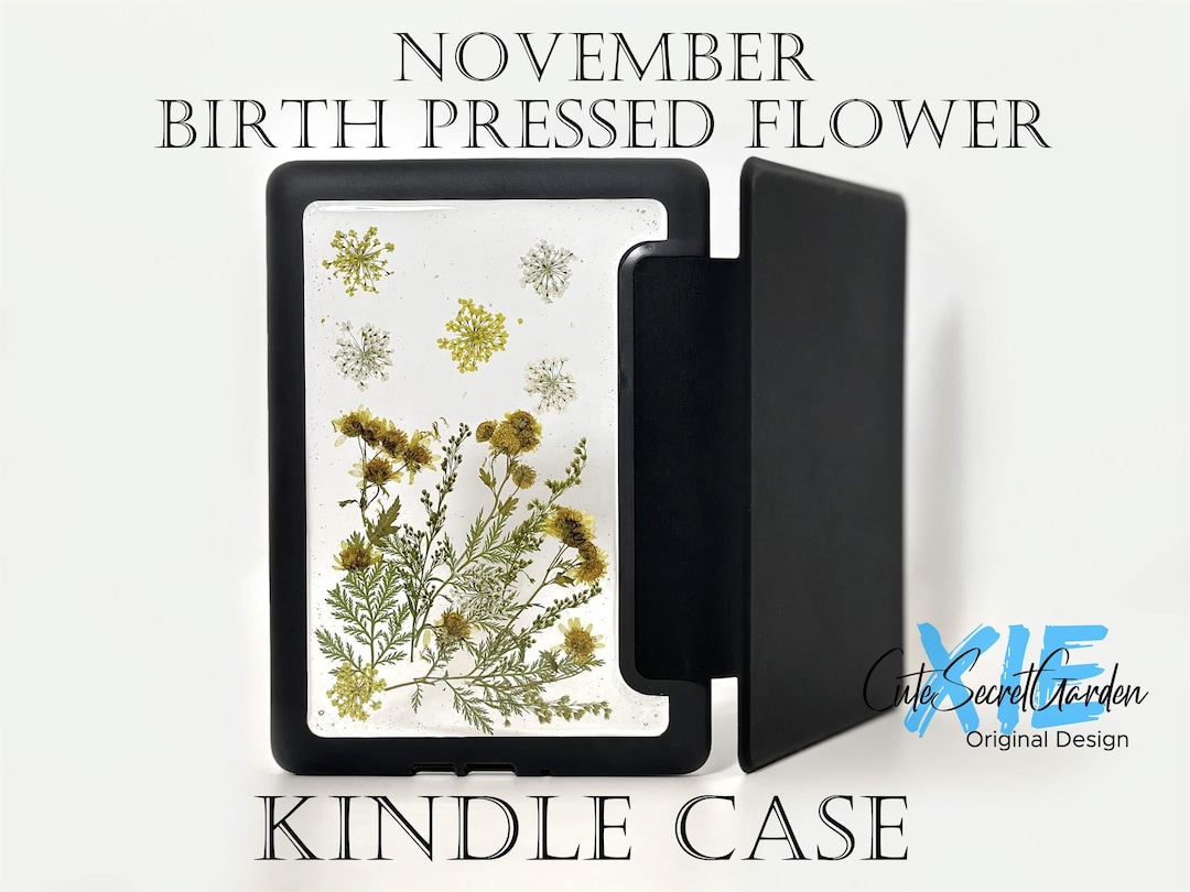 November - Chrysanthemum Birth Pressed Flower Case for Kindle Colorsoft ...