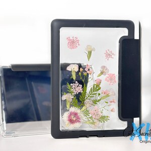 August - Gladiolus Birth Pressed Flower case for Kindle Colorsoft, Paperwhite 12th 11th 10th gen, Kindle 2024 2022 6'',Oasis 10th gen 2019 image 2