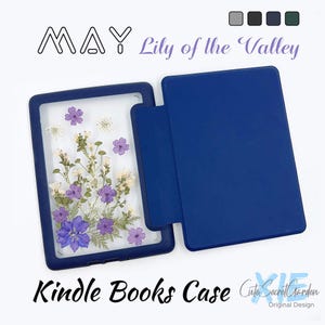 May - Lily of the Valley Birth Flower case for Kindle Colorsoft, Paperwhite 12th 11th 10th gen, Kindle 2024 2022 6'',Oasis 10th gen 2019 image 1