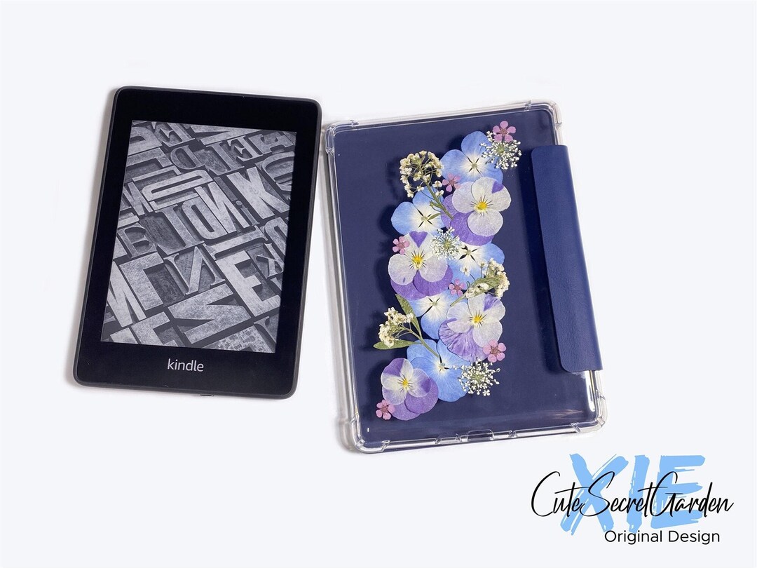 Pressed Purple Violaceae Flower Case for Kindle Colorsoft, Paperwhite ...
