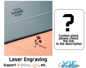 Gravure de votre nom, logo et plus encore. Ajout de coque ipad ! La commande séparée est considérée comme un produit numérique, expédié en ligne.