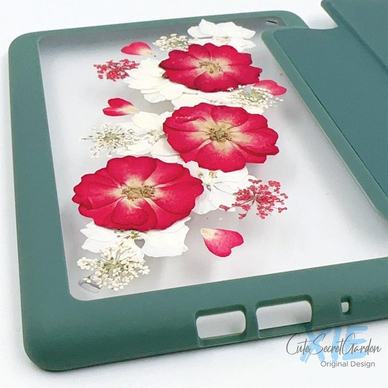 June Rose Birth Pressed Flower Case for Kindle Colorsoft, Paperwhite ...