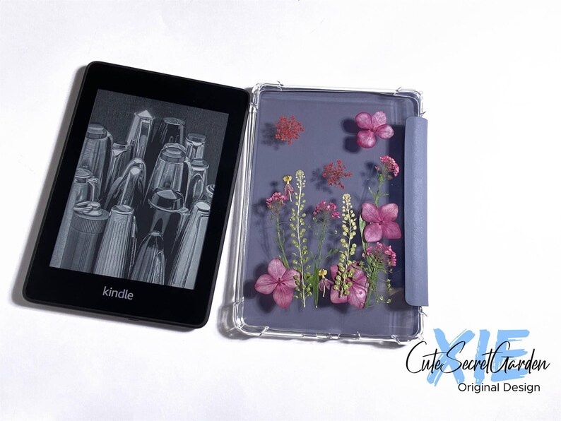 Pressed Pink Hydrangea Flower Case for Kindle Colorsoft, Paperwhite ...