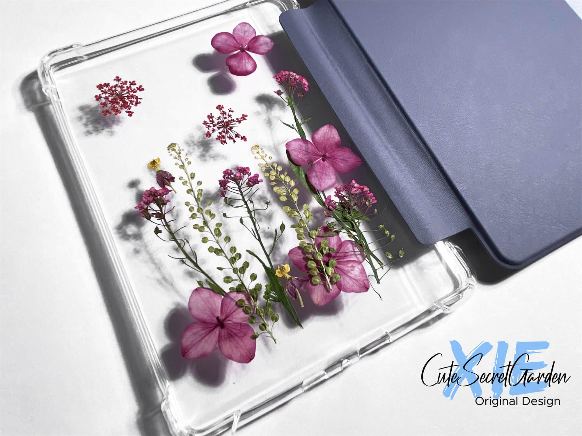 Pressed Pink Hydrangea Flower Case for Kindle Colorsoft, Paperwhite ...