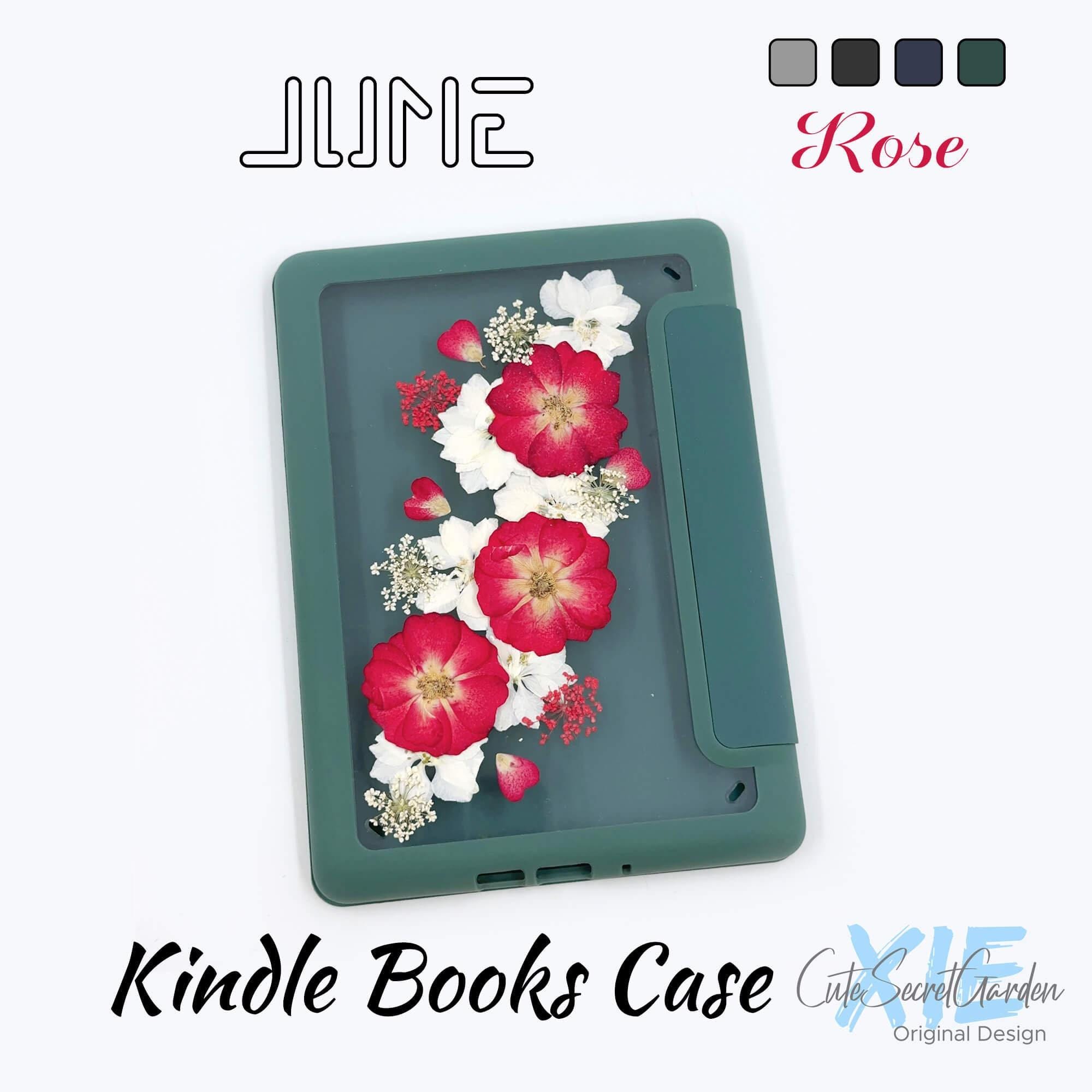 June Rose Birth Pressed Flower Case for Kindle Colorsoft, Paperwhite ...