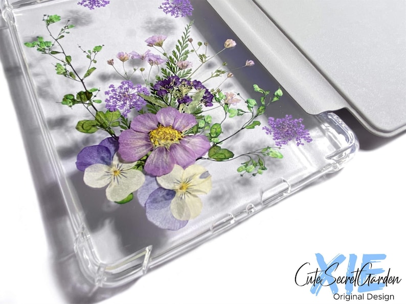 Pressed Purple Dried Flower Case for Kindle Colorsoft, Paperwhite 12th ...
