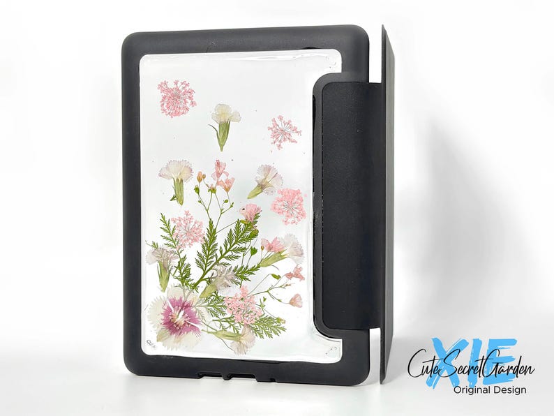 August - Gladiolus Birth Pressed Flower case for Kindle Colorsoft, Paperwhite 12th 11th 10th gen, Kindle 2024 2022 6'',Oasis 10th gen 2019 image 4
